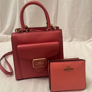 Coach Coral Mini Bag and Wallet Set